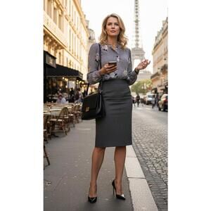 Vtg Christian Dior Chemises Polka Dot Floral Blouse Size 14 Made in Korea